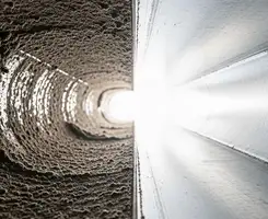 air duct cleaning services showing interior duct system inspection and cleaning in Chandler, AZ